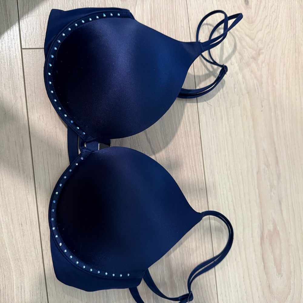 Very Sexy VS Navy Blue Bra with Rhinestone Accents
